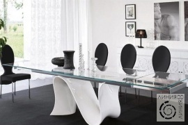Мебель Tonin Casa, стол со стеклянной столешницей Tonin Casa