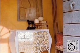 Мебель Tonin Casa, комод с золотым узором Tonin Casa