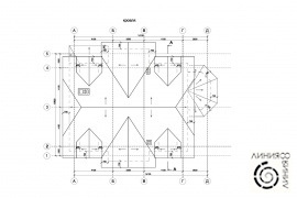 Архитектурный проект дома / План кровли (Линия 8) 