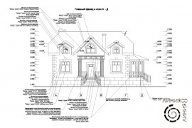 Архитектурный проект дома / Фасад дома (Линия 8) 