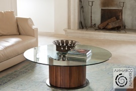 Мебель Porada, круглый журнальный стол Porada, стол со стеклянной столешницей Porada 