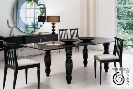Мебель Porada, черный обеденный стол Porada