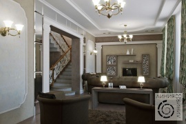 Дизайн интерьера гостиной, Гостиная в стиле неоклассика, дизайн гостиной в стиле новая классика