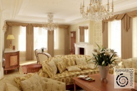 Дизайн интерьера гостиной, Гостиная в классическом стиле