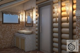 Дизайн интерьера в деревянном доме, Санузел в деревянном доме, ванная комната в деревянном доме, дизайн ванной комнаты в деревянном доме