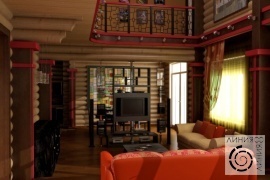 Дизайн интерьера в деревянном доме, Гостиная в деревянном доме, дизайн гостиной в деревянном доме