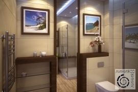 Санузел с душевой кабиной, дизайн санузла с душевой кабиной, дизайн интерьера ванной комнаты