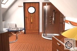 Ванная комната в морском стиле, дизайн ванной комнаты в морском стиле, санузел в морском стиле, дизайнн интерьера ванной комнаты