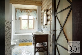 фото интерьера санузла в деревянном доме