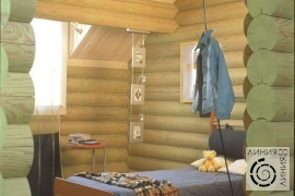 фото интерьера детской в деревянном доме