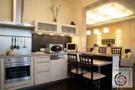 фото кухни совмещенной с гостиной