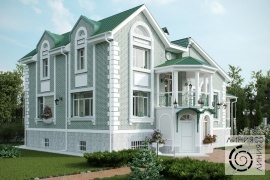 Архитектурные и конструкторские решения  дома в классическом стиле (Линия 8)