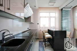 фото дизайна интерьера кухни с плиткой ар-деко