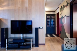 фото дизайна интерьера гостиной с росписью