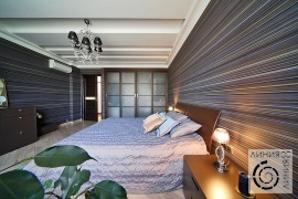 фото интерьера спальни со встроенным шкафом