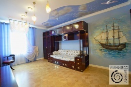 корабль в детской- роспись на стене