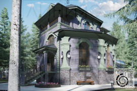 fasad design in modern_Villa Lilas. Architect bureu Line 8, Moscow