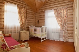 фото интерьера детской в деревянном доме
