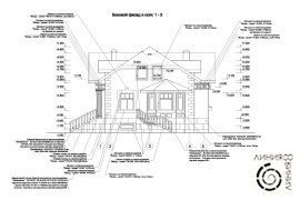 Архитектурный проект дома / Фасад дома (Линия 8) 
