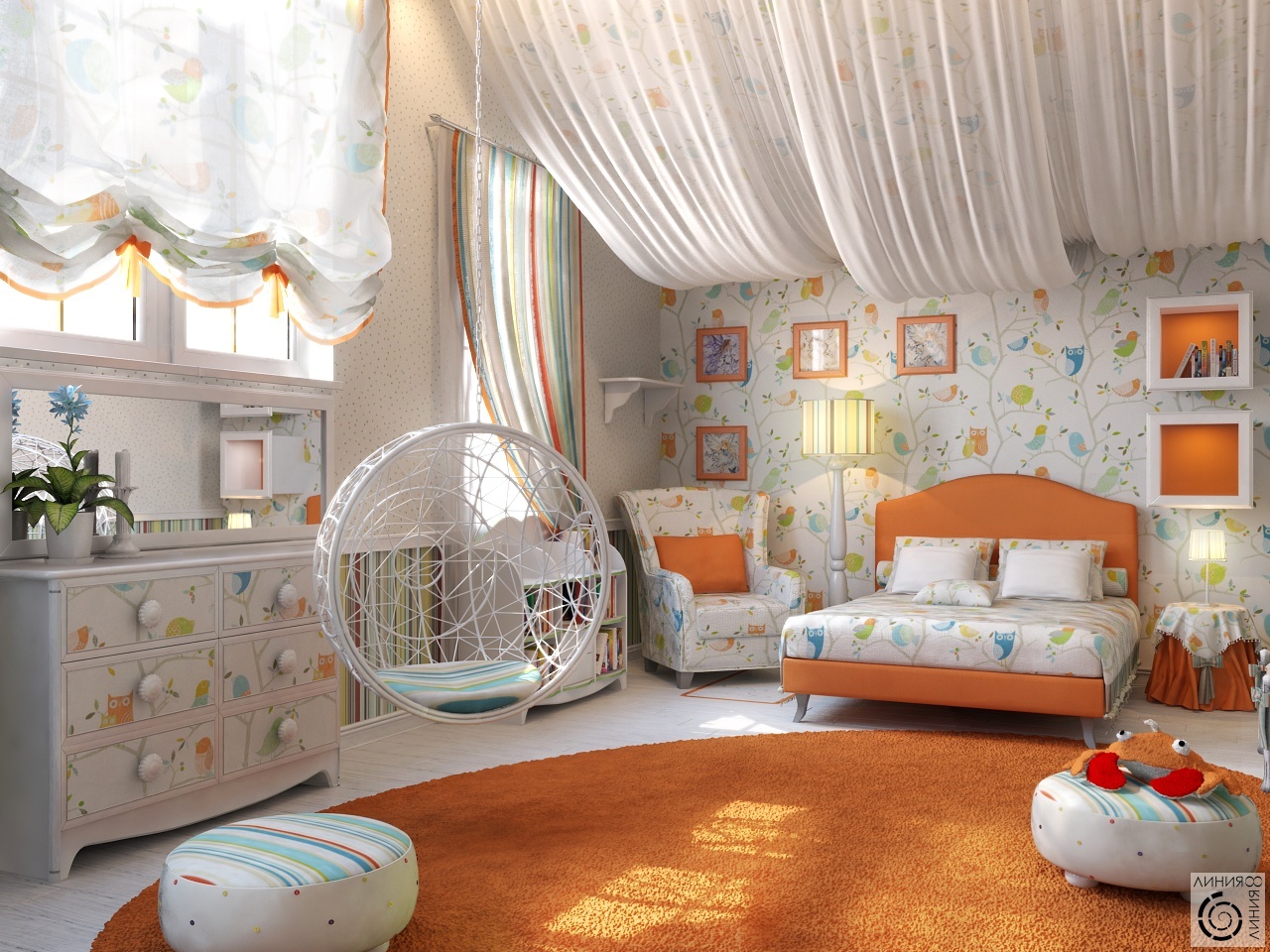 Дизайн детской комнаты. Интерьеры детских комнат. 3D визуализации ...
