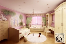 Детская комната в розовых тонах (Линия 8)