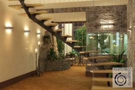 Дизайн прихожей и лестницы, дизайн лестницы на второй этаж, дизайн интерьера прихожей