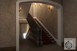 Дизайн прихожей и лестницы, дизайн лестницы в частном доме, дизайн интерьера прихожей