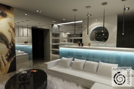 Дизайн интерьера гостиной, Гостиная в стиле хай-тек, дизайн гостиной в современном стиле
