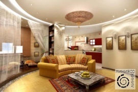 Дизайн интерьера гостиной, Гостиная в стиле фьюжн, дизайн гостиной в стиле фьюжн