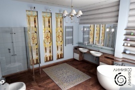 Дизайн интерьера в деревянном доме, Ванная комната в деревянном доме, дизайн ванной комнаты в деревянном доме