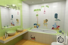 Детский санузел, дизайн  ванной комнаты для детей, дизайн интерьера ванной комнаты