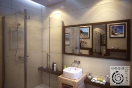 Санузел с душевой кабиной, дизайн санузла с душевой кабиной, дизайн интерьера ванной комнаты