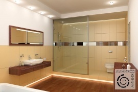Ванная комната в бежево-коричневых тонах, дизайн ванной комнаты в бежево-коричневых тонах, дизайн интерьера ванной комнаты