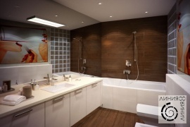 Ванная комната с плиткой под дерево, дизайн ванной комнаты с плиткой под дерево, дизайн интерьера ванной комнаты