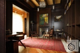фото кабинета в деревянном доме