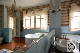 фото интерьера санузла в деревянном доме