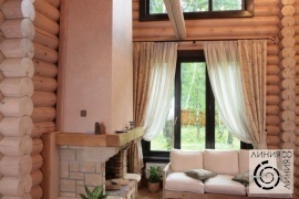 фото интерьера камина в деревянном доме