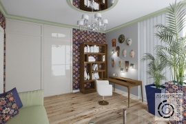 Дизайн кабинета в московской квартире (Линия 8)
