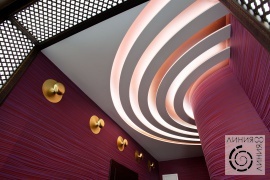 фото архитектурного потолка из гипсокартона